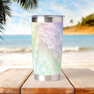 Eclectic Colourful Pastel Rainbow Glitch Abstract Insulated Tumbler