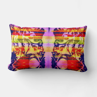 Eclectic design in rose lumbar cushion