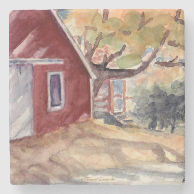 Eclectic Marble Coaster - Barnhouse by H Davidsohn (Front)