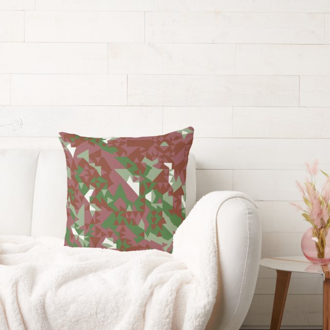 Eclectic Mod Retro Geometric Christmas Pattern Cushion (Couch)