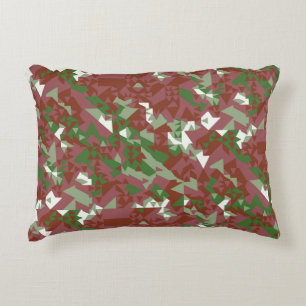 Eclectic Mod Retro Geometric Christmas Pattern Decorative Cushion