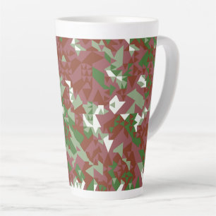Eclectic Mod Retro Geometric Christmas Pattern Latte Mug