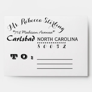 Eclectic & Modern Pre-addressed Envelope