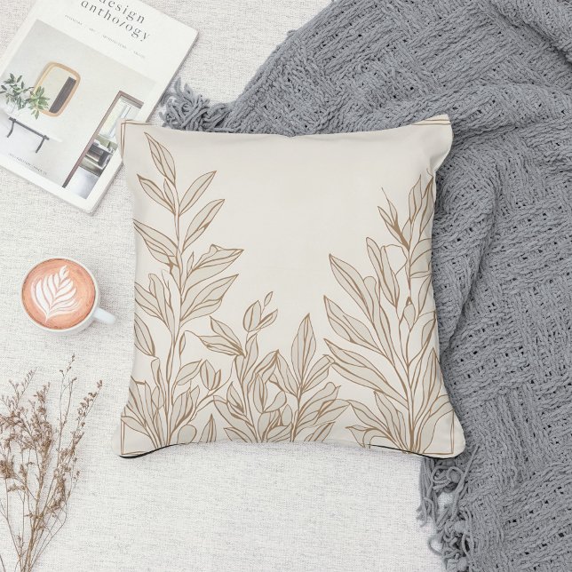 Eclectic Natural Terracotta Wildflower Boho Rustic Cushion (Creator Uploaded)