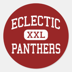 Eclectic - Panthers - Middle - Eclectic Alabama Classic Round Sticker