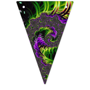 Eclectic Psychedelic Spiral Fractal Abstract Art Bunting