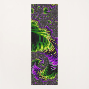 Eclectic Psychedelic Spiral Fractal Abstract Art Yoga Mat