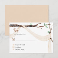 Eclectic Romance Tree Branch Beige Gauze RSVP