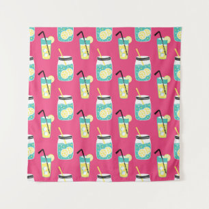 Eclectic summer elements, vintage seamless backgro tapestry
