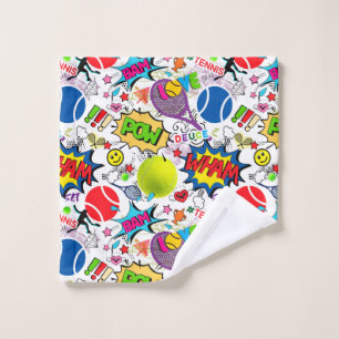 😍🤩Eclectic tennis🎾 pattern Wash Cloth