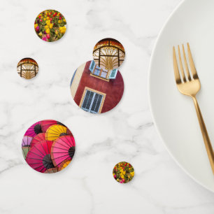 Eclectic Umbrella flower Table Confetti