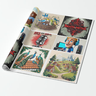 "Eclectic Wrapping Paper Collection"