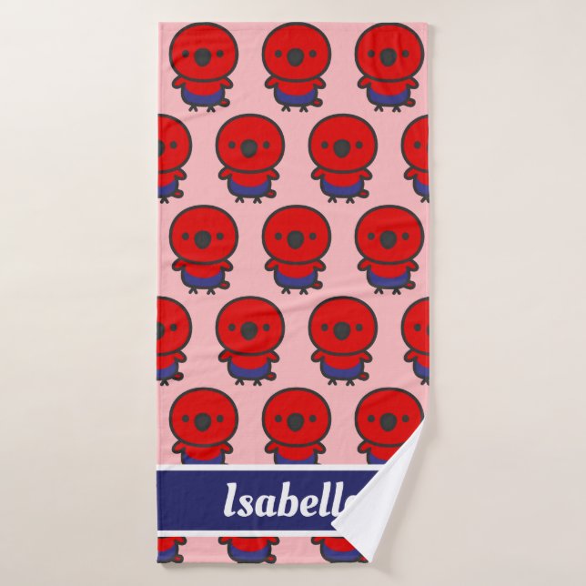 Eclectus Parrot / Female Bath Towel (Bath Towel)