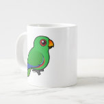 Eclectus Parrot male Large Coffee Mug<br><div class="desc">Eclectus Parrots are sexually dimorphic, meaning that males and females have a different look, or plumage. This cute cartoon image depicts a male Eclectus Parrot in beautiful green feathers. You can customise this gift! Move the parrot around, change the background colour or style, add text or images -- make it...</div>