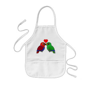 Eclectus Parrots in Love Kids Apron