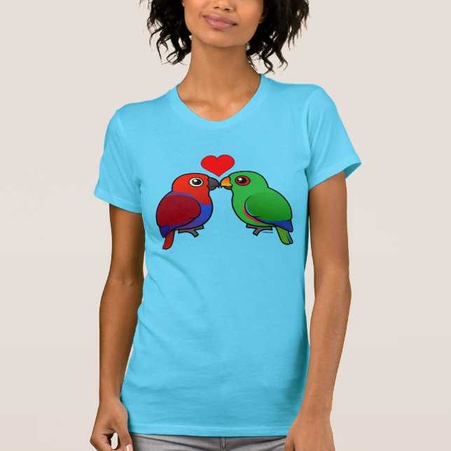 Eclectus Parrots in Love T-Shirt (Front)