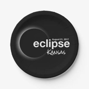 eclipse 2017 Kansas Paper Plate