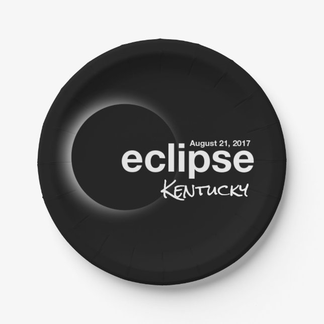 eclipse 2017 Kentucky Paper Plate (Front)