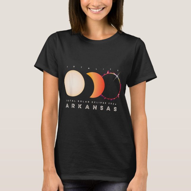 Eclipse 2024 Arkansas Total Eclipse Astronomy Grap T-Shirt (Front)