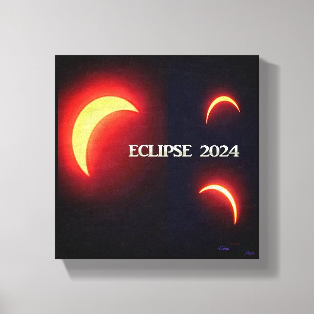 Eclipse 2024 canvas print (Front)