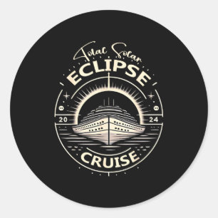 Eclipse 2024 Cruise Funny Total Solar Eclipse  Classic Round Sticker