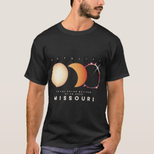 Eclipse 2024 Missouri Total Eclipse Astronomy Grap T-Shirt