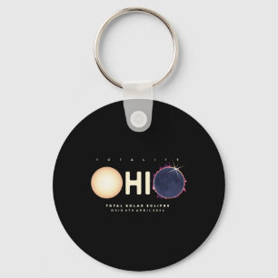 Eclipse 2024 Ohio Total Eclipse Astronomy Graphic Key Ring
