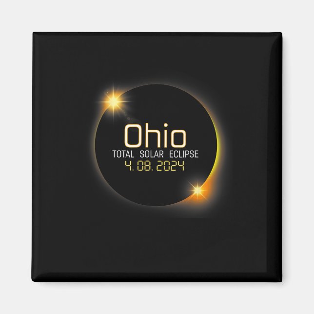 Eclipse 2024 Shirt State Ohio Total Solar Eclipse  Magnet (Front)
