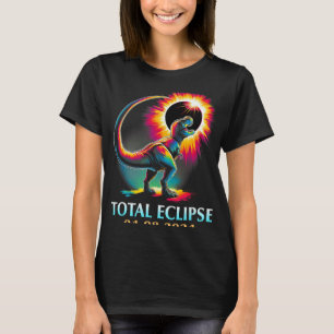 Eclipse 2024 Total Solar Eclipse T Rex Dinosaur  T-Shirt