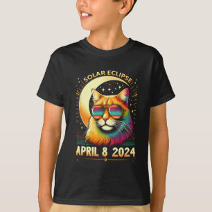 Eclipse April 8 2024 Cats Lovers  T-Shirt