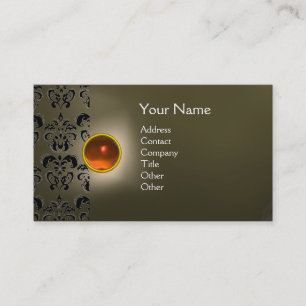 ECLIPSE DAMASK GEM MONOGRAM BUSINESS CARD