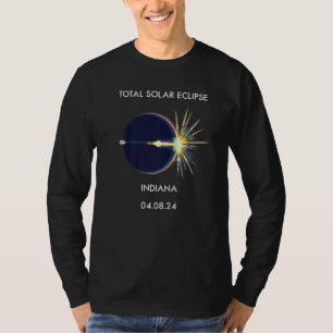 Eclipse Flare 04 08 24 Total Solar Eclipse Indiana T-Shirt
