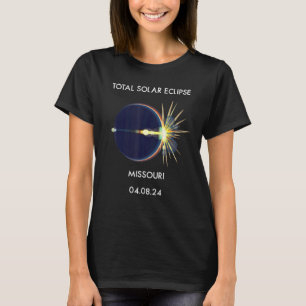 Eclipse Flare 04 08 24 Total Solar Eclipse Missour T-Shirt