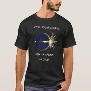 Eclipse Flare 04 08 24 Total Solar Eclipse New Ham T-Shirt