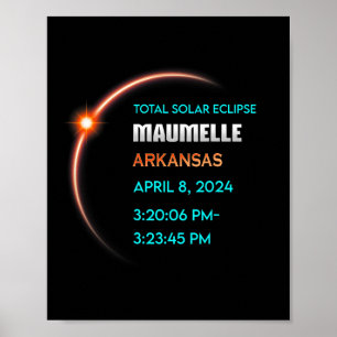 Eclipse Maumelle Arkansas Total Solar Eclipse 2024 Poster
