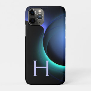 ECLIPSE MONOGRAM Vibrant black blue Case-Mate iPhone Case