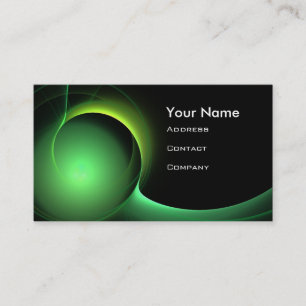 ECLIPSE MONOGRAM Vibrant black green Business Card