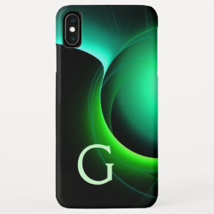 ECLIPSE MONOGRAM Vibrant black green iPhone XS Max Case