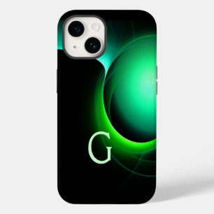 ECLIPSE MONOGRAM Vibrant black green iPhone 14 Case