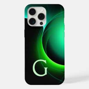 ECLIPSE MONOGRAM Vibrant black green iPhone 15 Pro Max Case