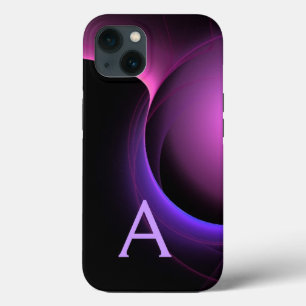 ECLIPSE MONOGRAM Vibrant black purple iPhone 13 Case