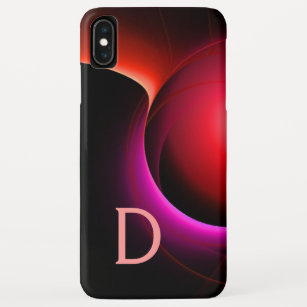 ECLIPSE MONOGRAM Vibrant black red pink Case-Mate iPhone Case
