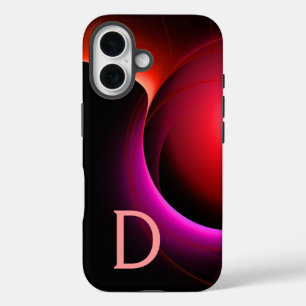 ECLIPSE MONOGRAM Vibrant black violet pink iPhone 16 Case