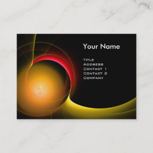 ECLIPSE MONOGRAM Vibrant black yellow Business Card