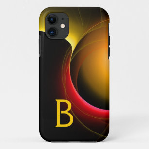 ECLIPSE MONOGRAM Vibrant black yellow Case-Mate iPhone Case