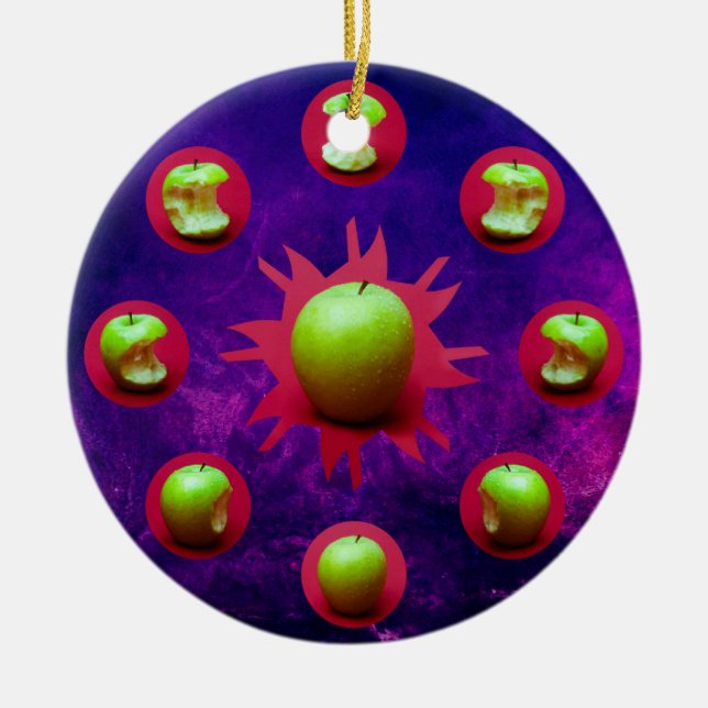 Eclipse Of The Green Star Ceramic Tree Decoration (Front)