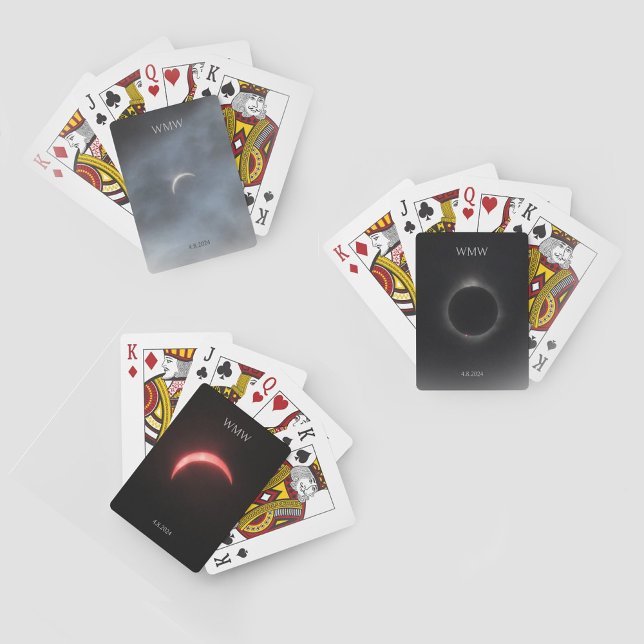 Eclipse Playing Cards (Fully Customizable: 3 Real Eclipse Photos to Choose From Or Use Your Own!)