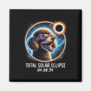 Eclipse Poodle Wearing Gles Pet April 8 2024 Magnet