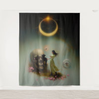 Eclipse Priestess Moon Occult Dark Witchy AI Art