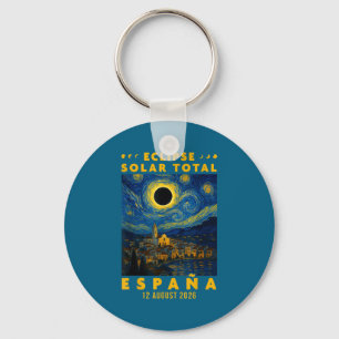 Eclipse Solar Total España 2026 Key Ring